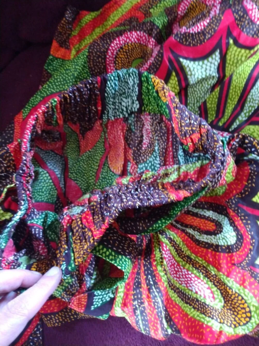 Whimsical Floral High Low Skirt XL Boho Festival Vibrant Art-to-Wear Artsy
